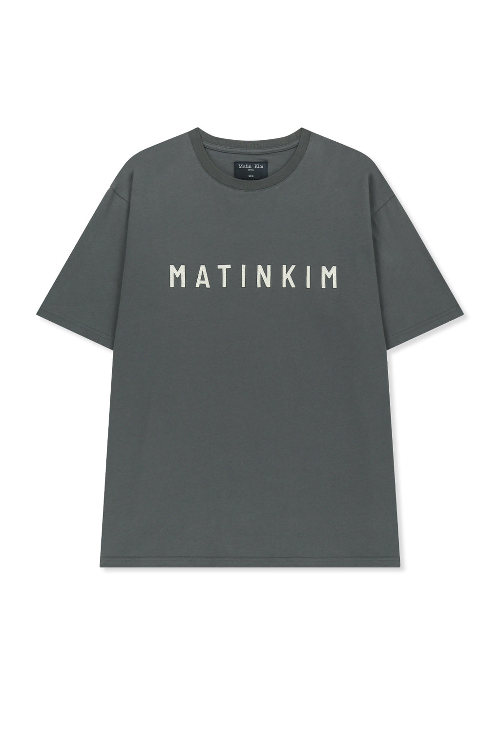 Matin Kim - Applique Felt Logo Top (Charcoal) product image 1 | TRAB K-Fashion Australia