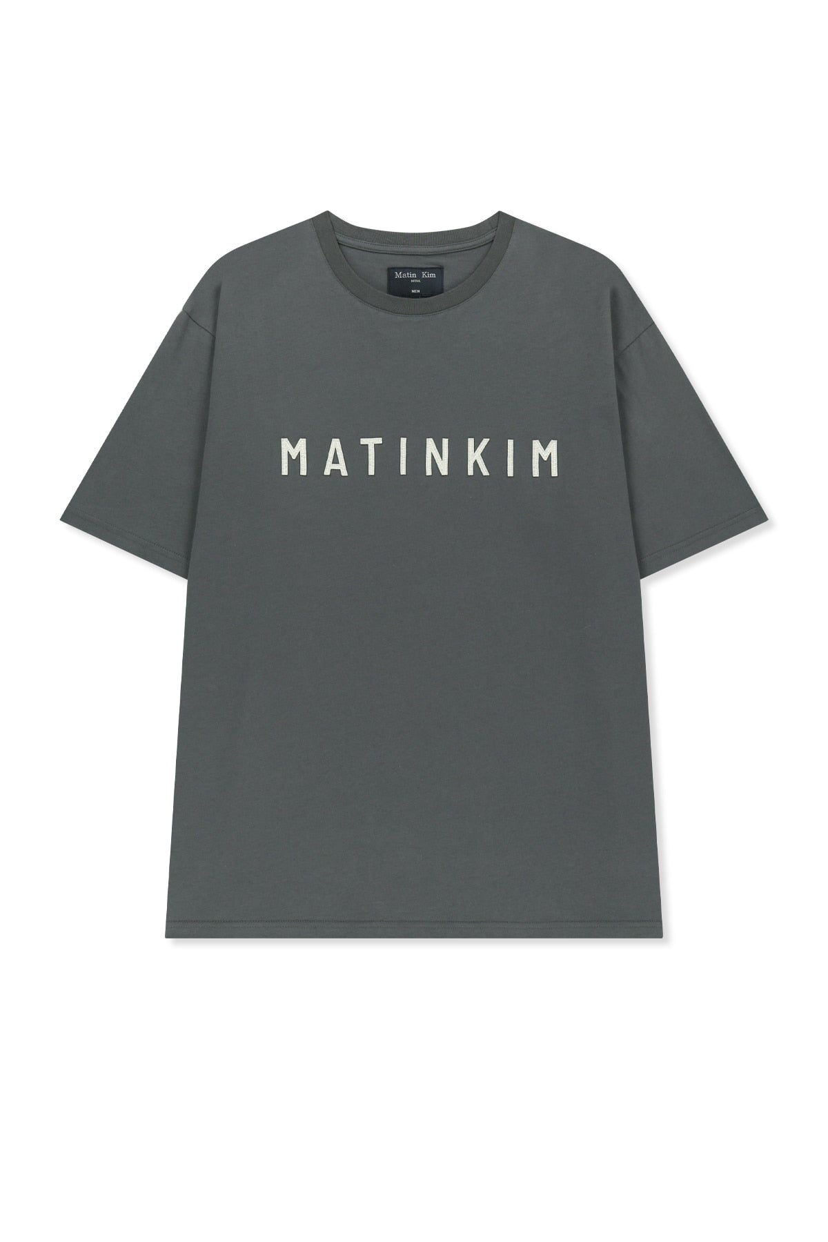 Matin Kim - Applique Felt Logo Top (Charcoal) product image 1 | TRAB K-Fashion Australia