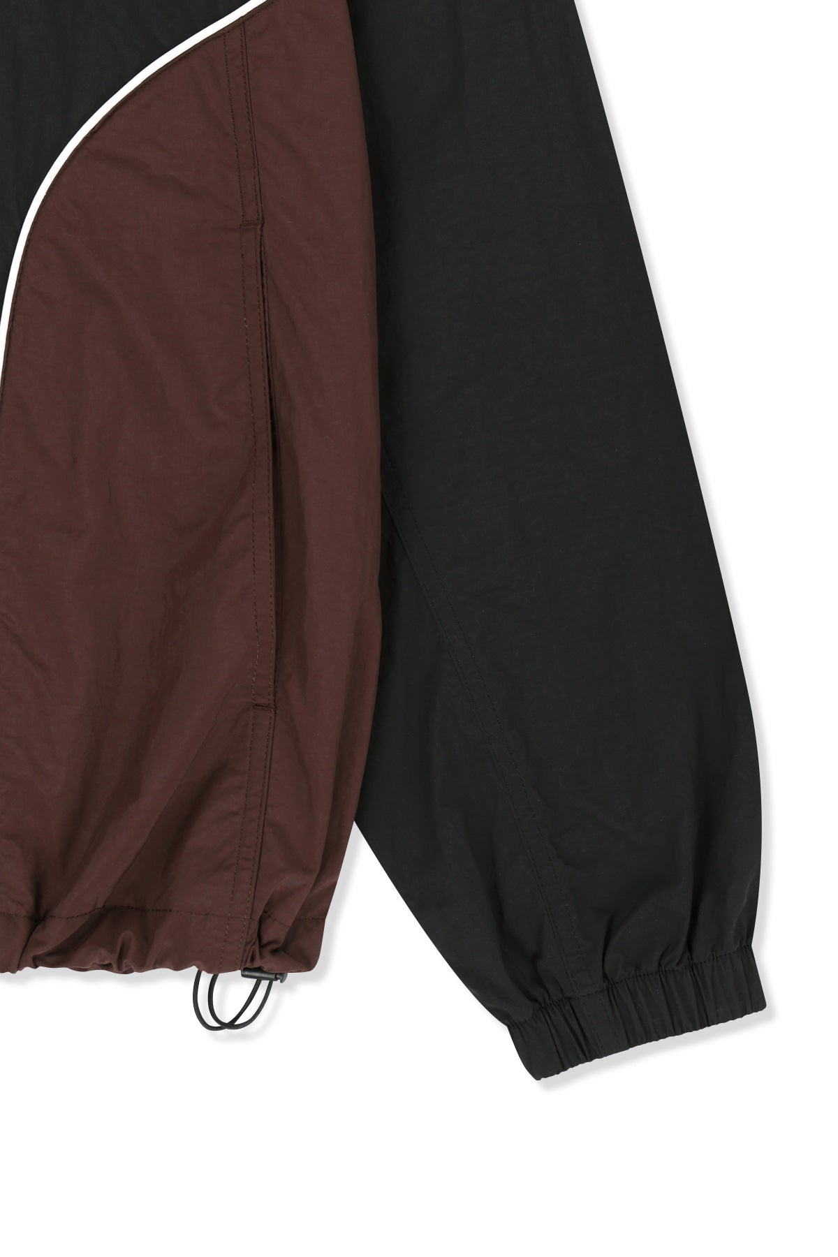 Matin Kim - Contrast Trim Track Zip Up (Black) product image 4 | TRAB K-Fashion Australia