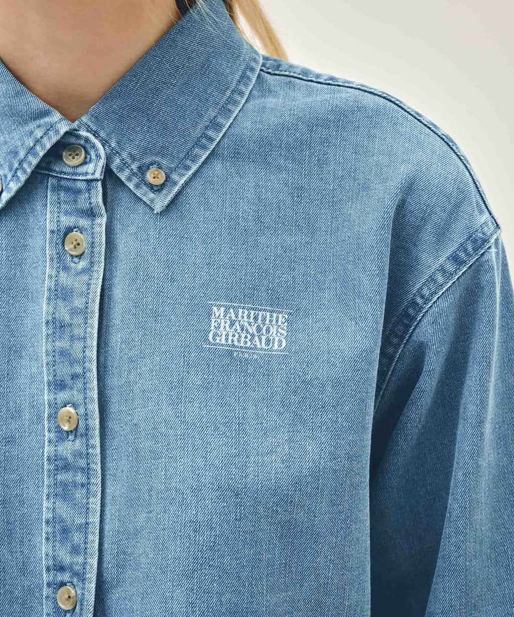 Marithe & Francois Girbaud - Crop Denim Shirt (Light Blue) product image 4 | TRAB K-Fashion Australia