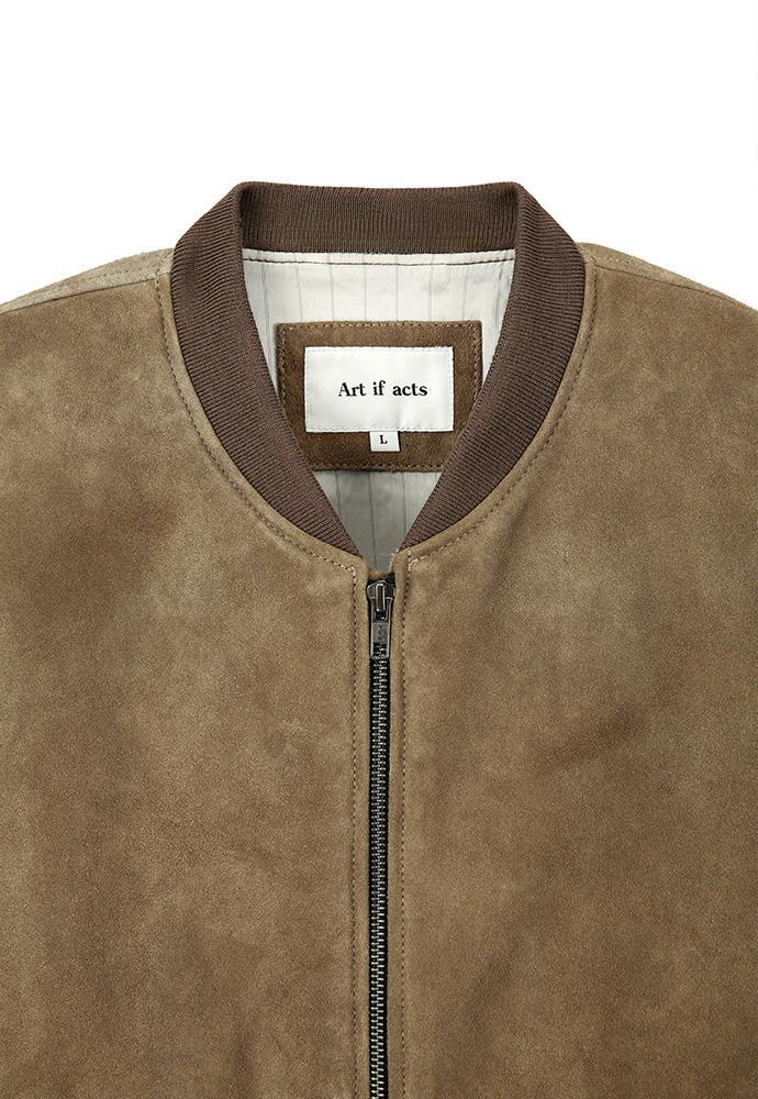 Art if acts - Garment Washed Suede Blouson (Taupe) product image 7 | TRAB K-Fashion Australia