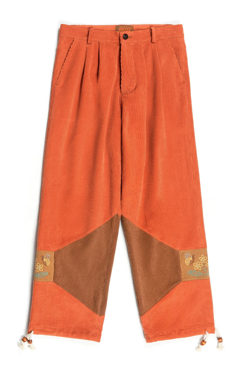 Ioedle - Story Flower Pillow Cap Corduroy Pants (Orange) product image 2 | TRAB K-Fashion Australia