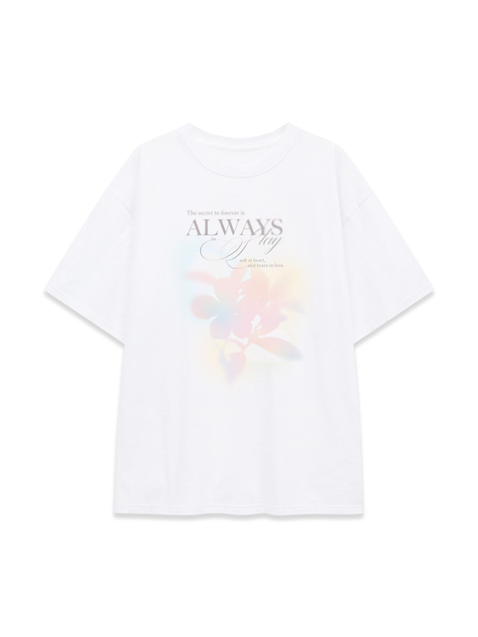 Margarin Fingers - Blurry Flower T-Shirt (White) product image 2 | TRAB K-Fashion Australia