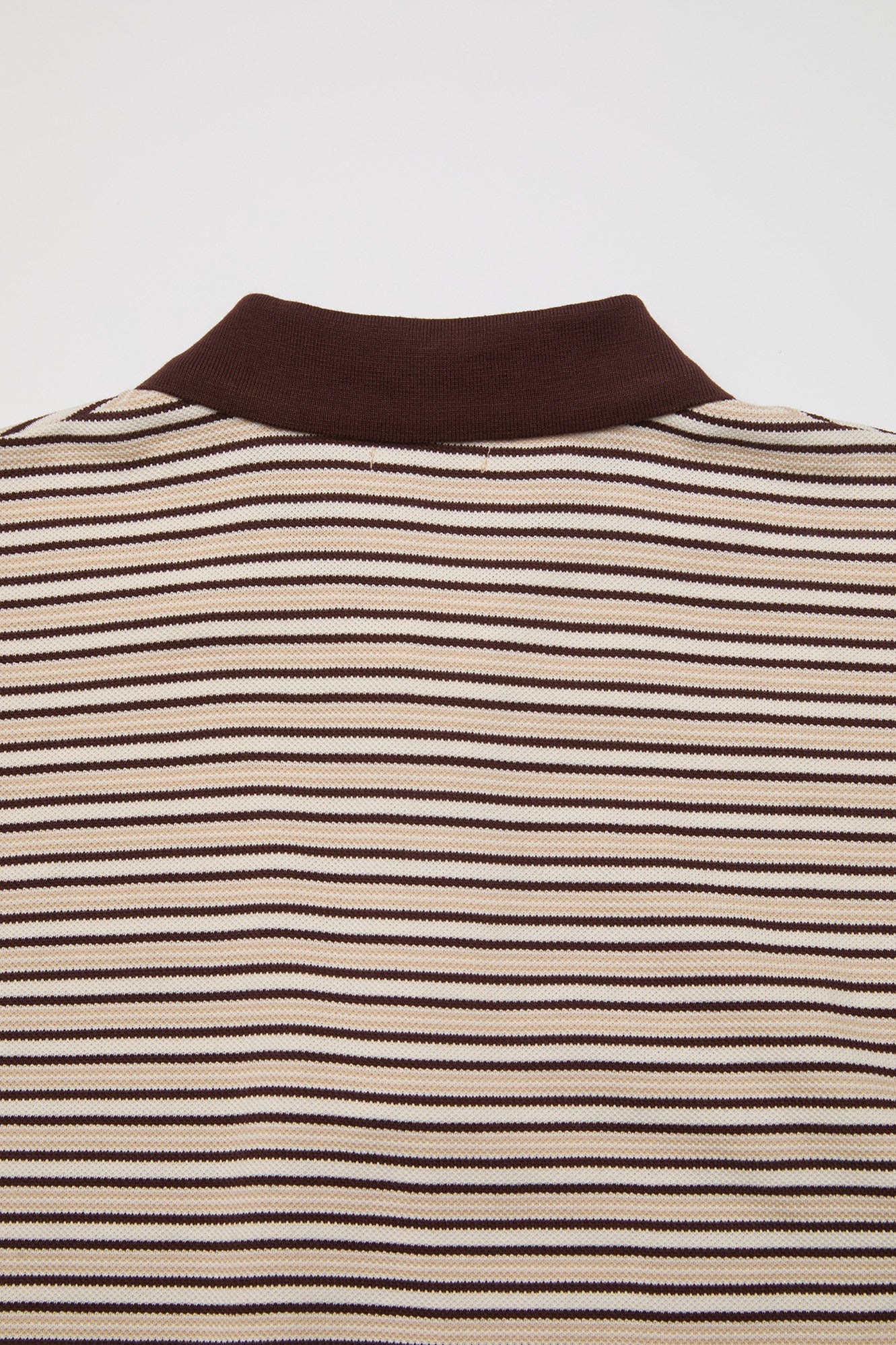 Coor - Multi-Pin Stripe Polo Shirt (Brown) product image 6 | TRAB K-Fashion Australia