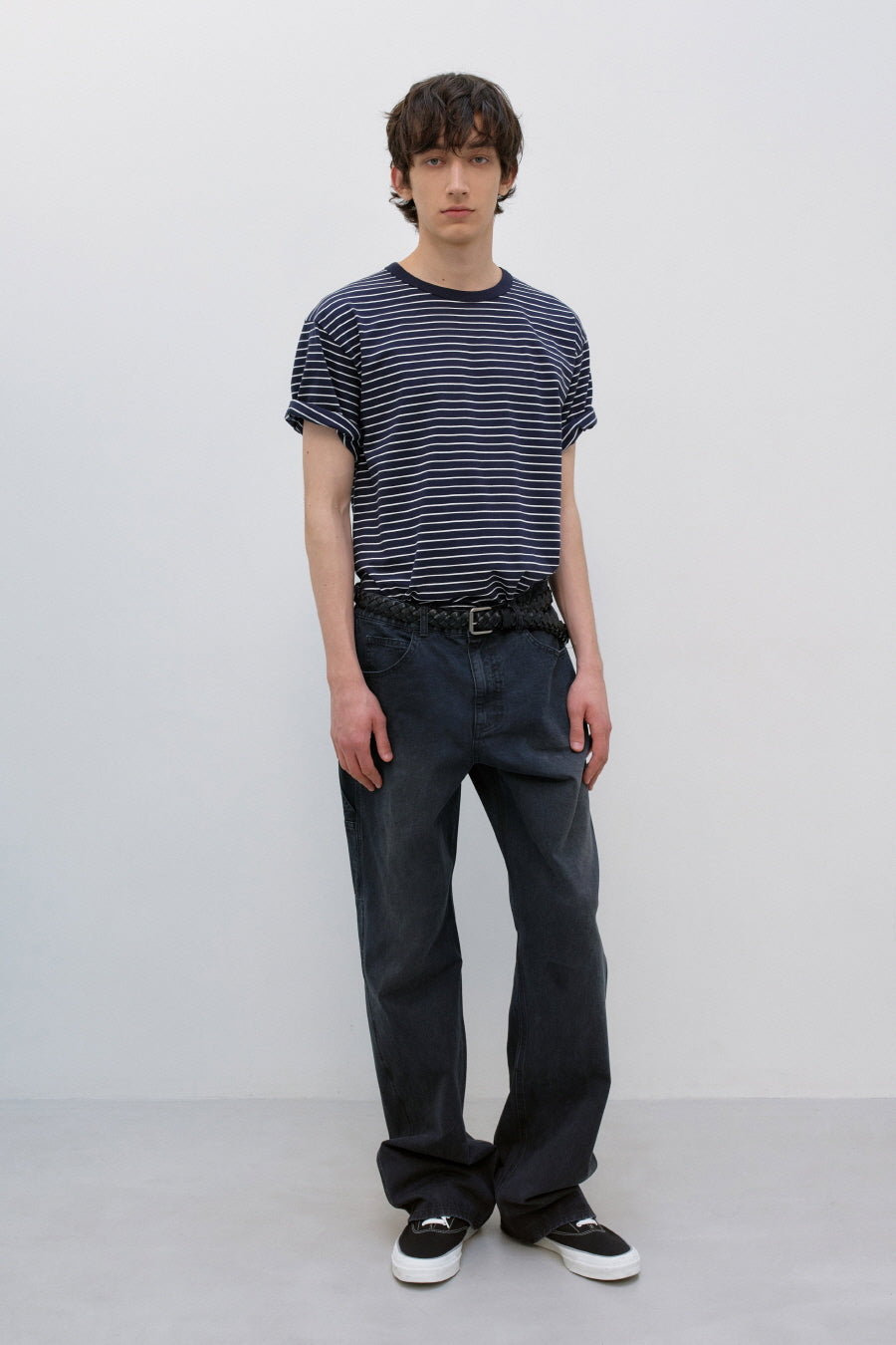 Insilence - Striped T-shirt (Navy) product image 3 | TRAB K-Fashion Australia