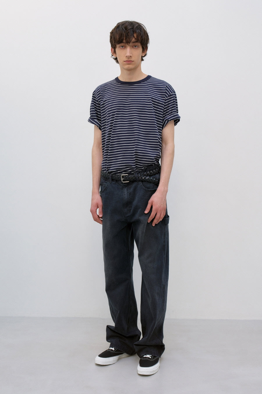 Insilence - Striped T-shirt (Navy) product image 6 | TRAB K-Fashion Australia