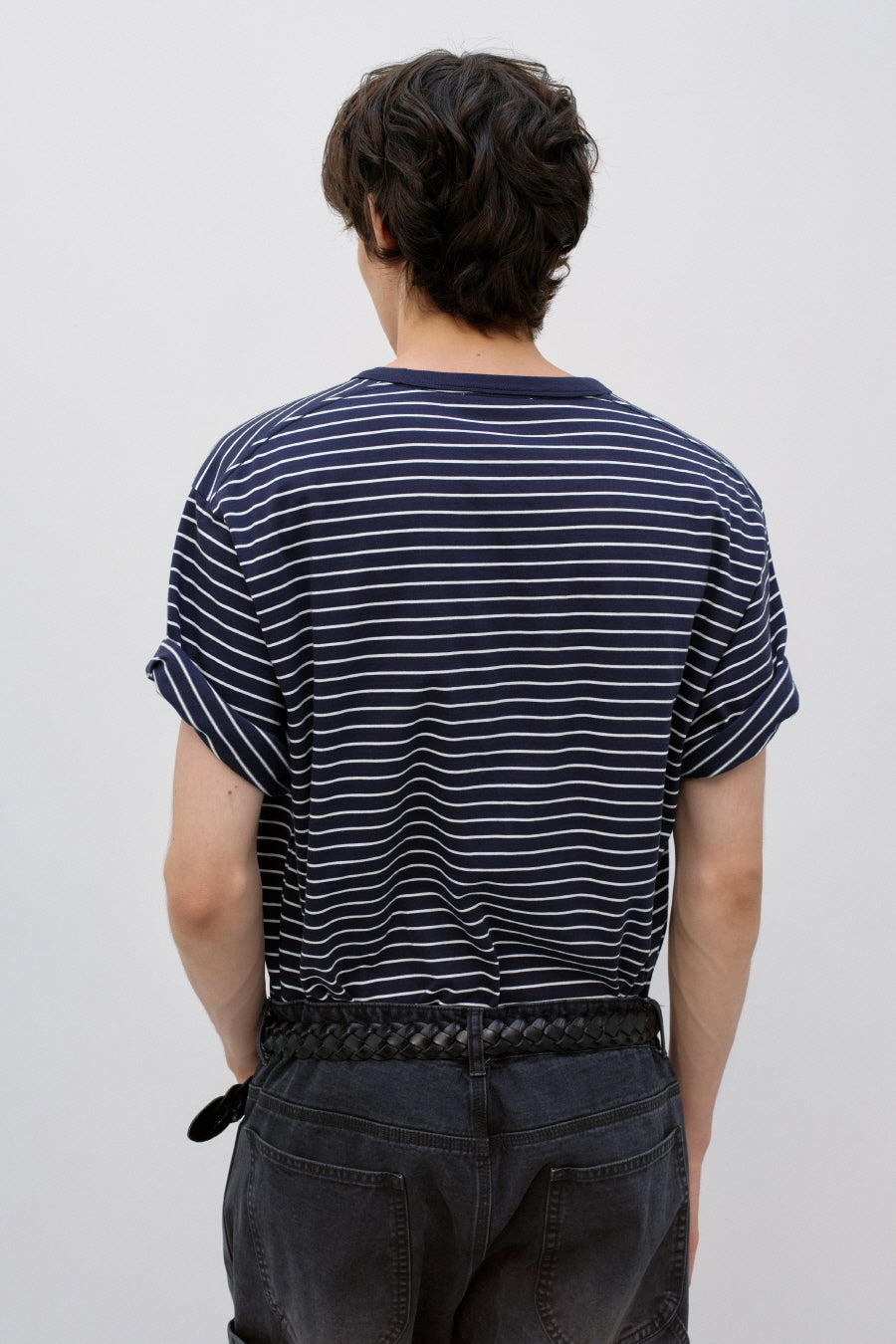Insilence - Striped T-shirt (Navy) product image 5 | TRAB K-Fashion Australia