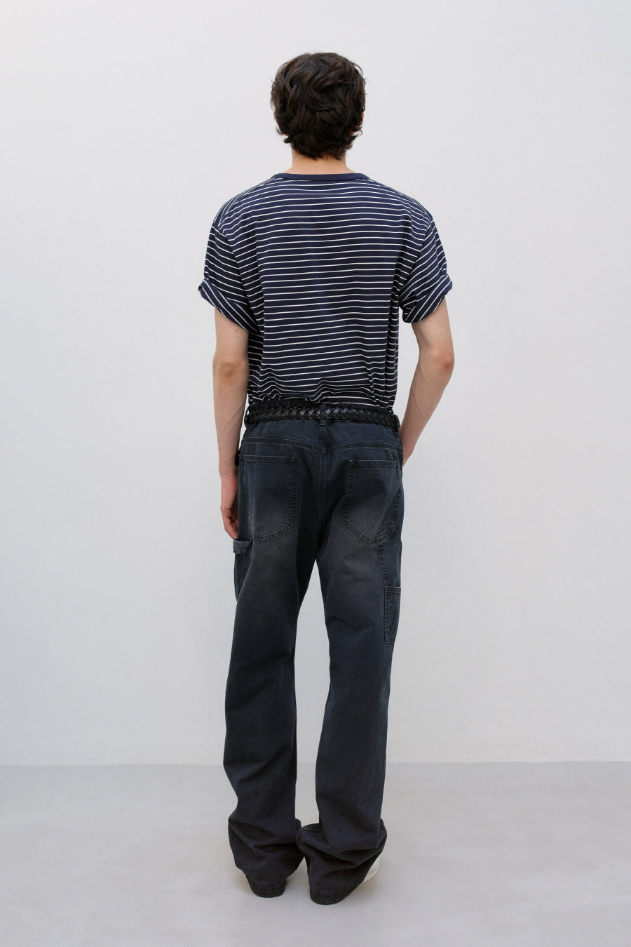 Insilence - Striped T-shirt (Navy) product image 4 | TRAB K-Fashion Australia