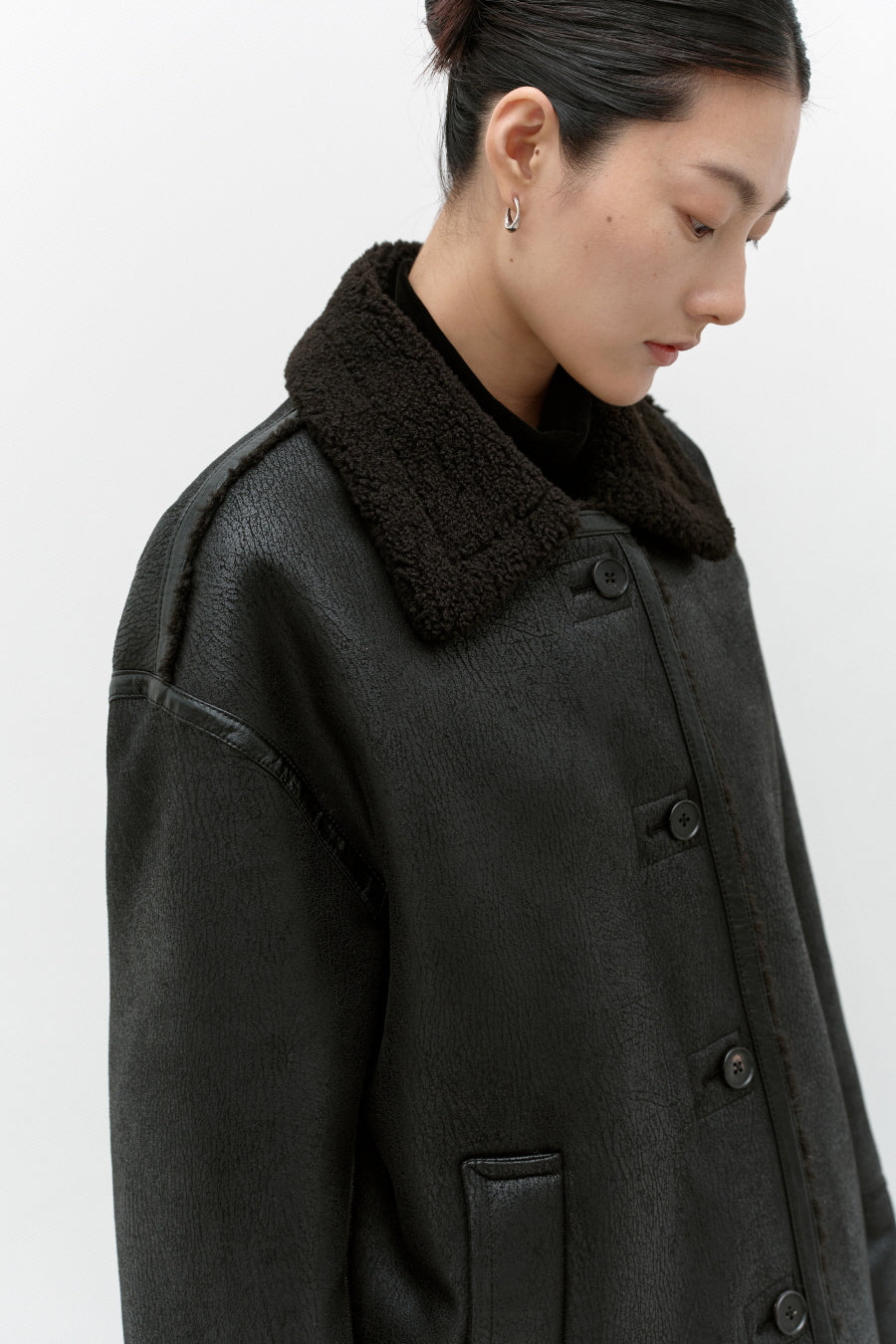 Insilence - Vintage Button-down Mustang (Black) product image 5 | TRAB K-Fashion Australia