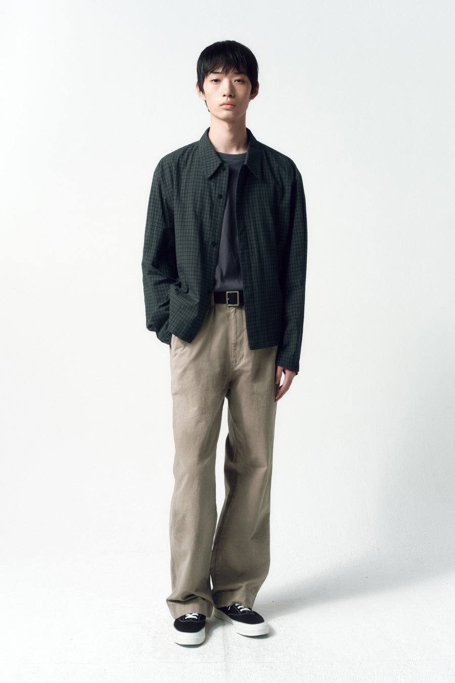Insilence - Compact Crop Jacket (Dark Moss Check) product image 6 | TRAB K-Fashion Australia