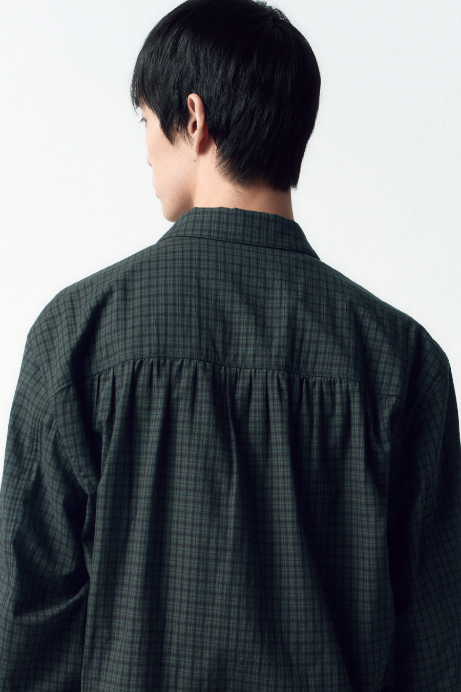 Insilence - Compact Crop Jacket (Dark Moss Check) product image 5 | TRAB K-Fashion Australia