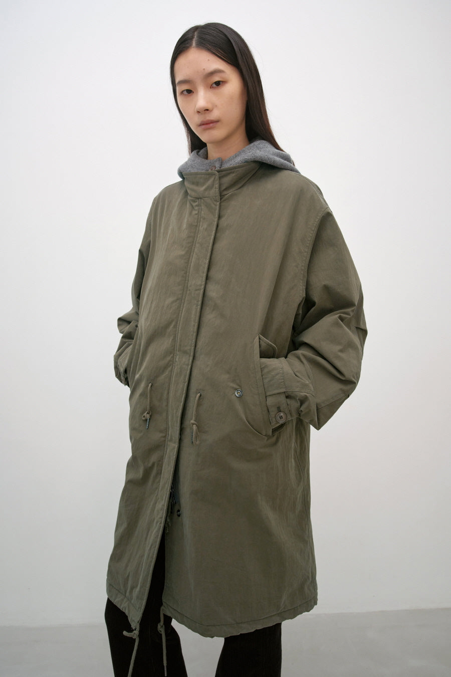 Insilence - M65 Padded Hood Parka (Olive Khaki) product image 4 | TRAB K-Fashion Australia