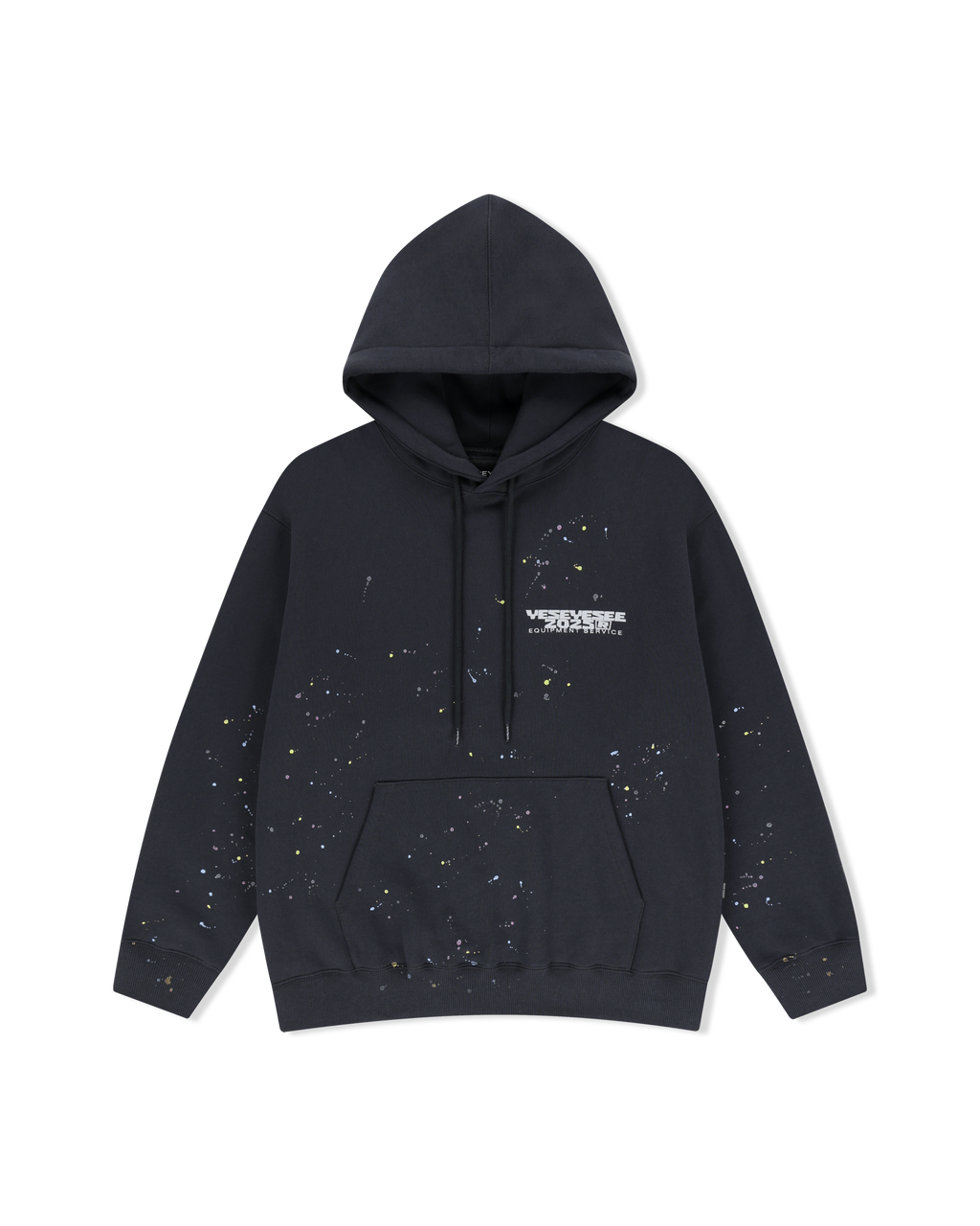 yeseyesee - Y.E.S Multi Painted Hoodie (Charcoal) product image 1 | TRAB K-Fashion Australia