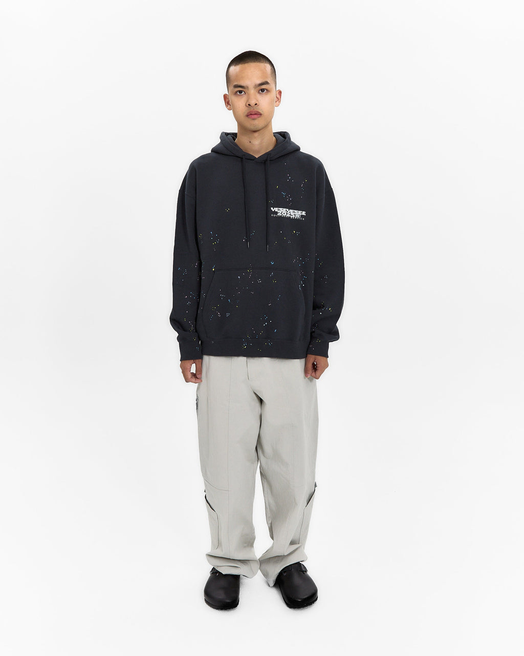 yeseyesee - Y.E.S Multi Painted Hoodie (Charcoal) product image 7 | TRAB K-Fashion Australia