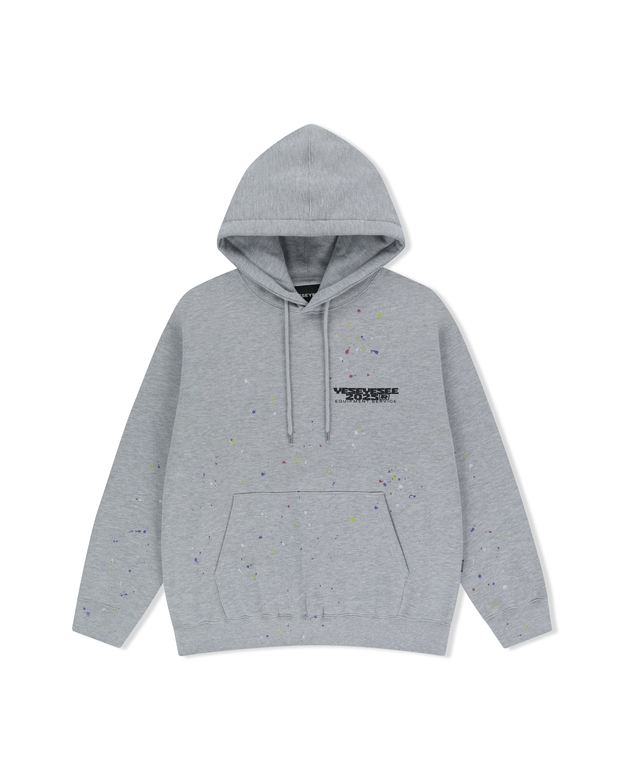 yeseyesee - Y.E.S Multi Painted Hoodie (Grey) product image 1 | TRAB K-Fashion Australia