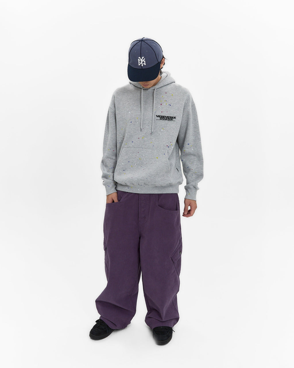 yeseyesee - Y.E.S Multi Painted Hoodie (Grey) product image 8 | TRAB K-Fashion Australia