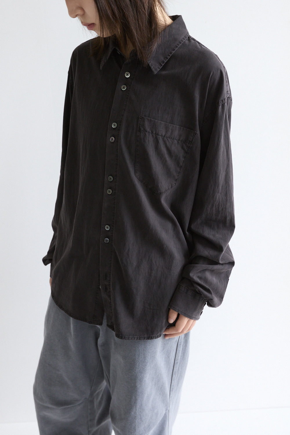Hatchingroom - Rana Shirt Over Dyed (Charcoal) product image 6 | TRAB K-Fashion Australia