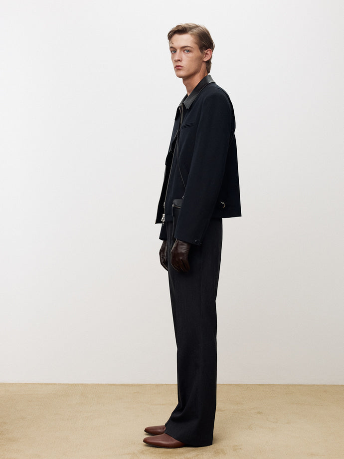 Tonywack - Virgin Wool Stripe Flared Trouser (Grey/Black) product image 5 | TRAB K-Fashion Australia