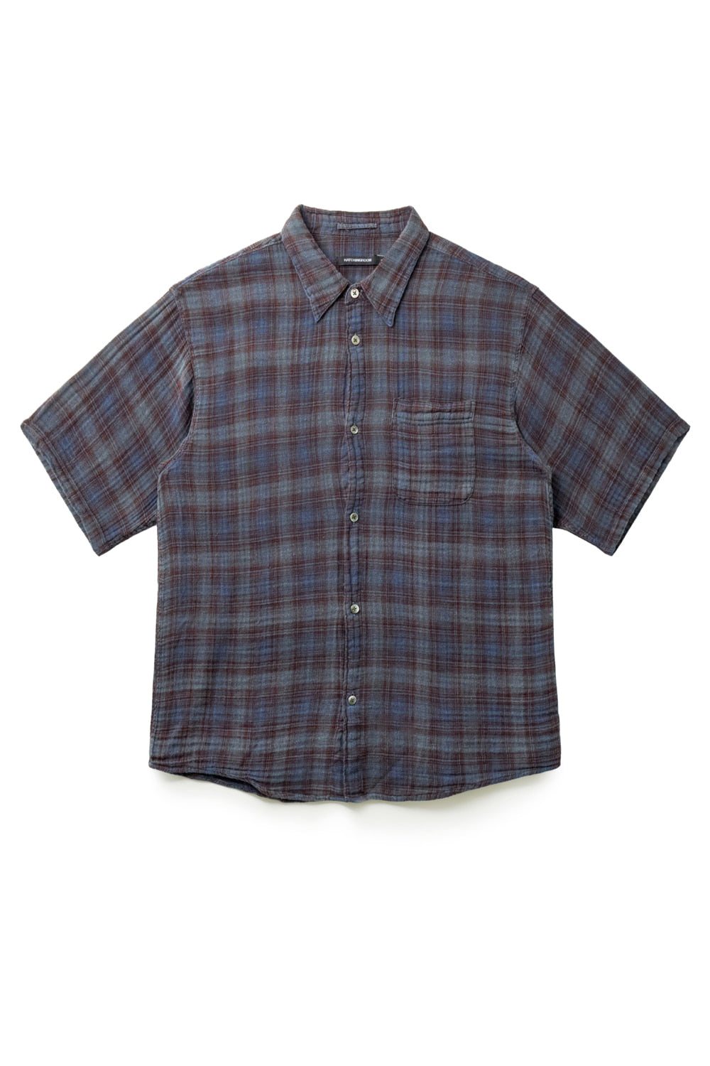 Hatchingroom - Double Face Shirt (Over Dyed Blue/Red) product image 1 | TRAB K-Fashion Australia