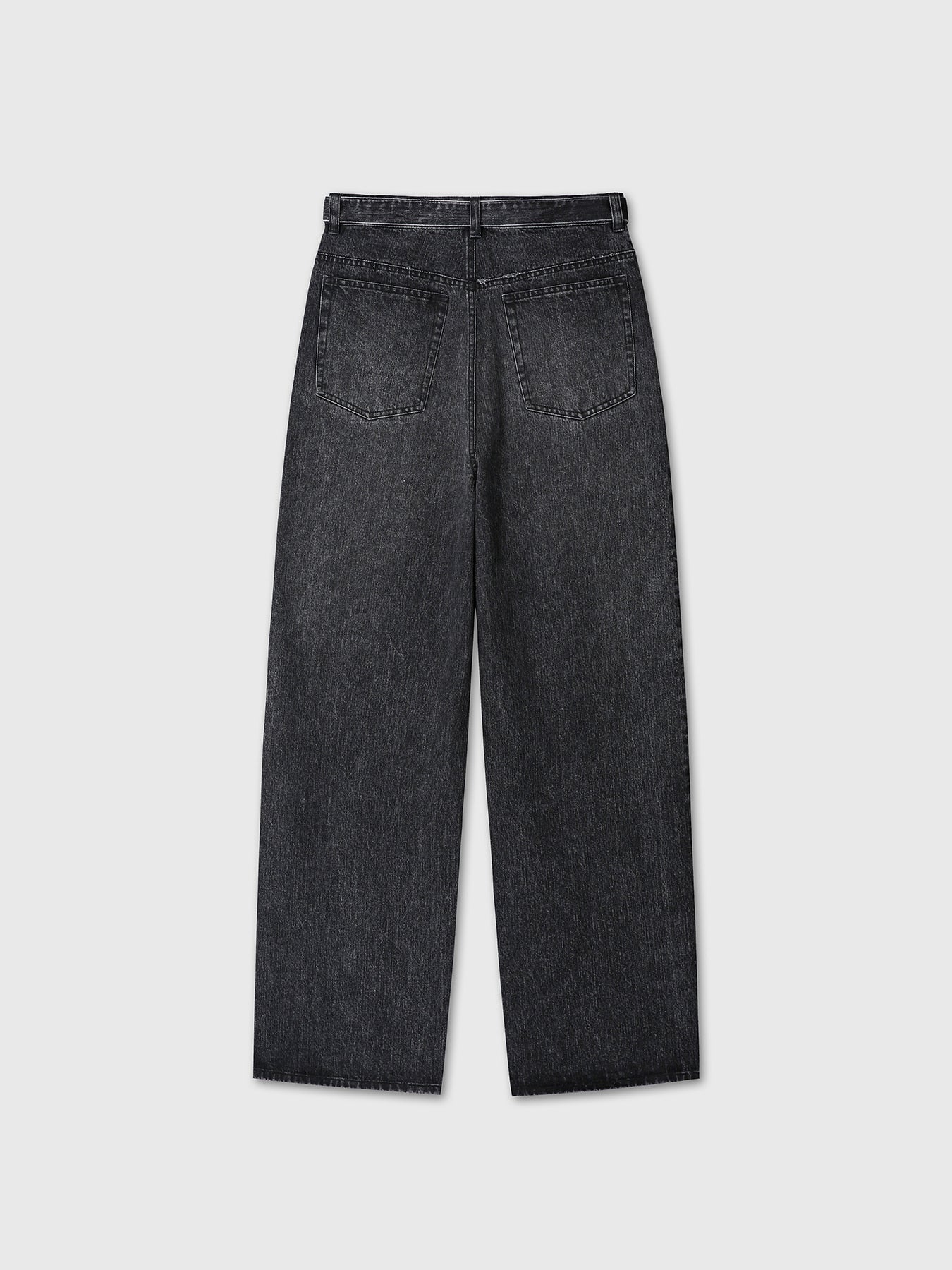 Tonywack - Wide-Leg Belted Denim Jeans (Faded Black) product image 7 | TRAB K-Fashion Australia