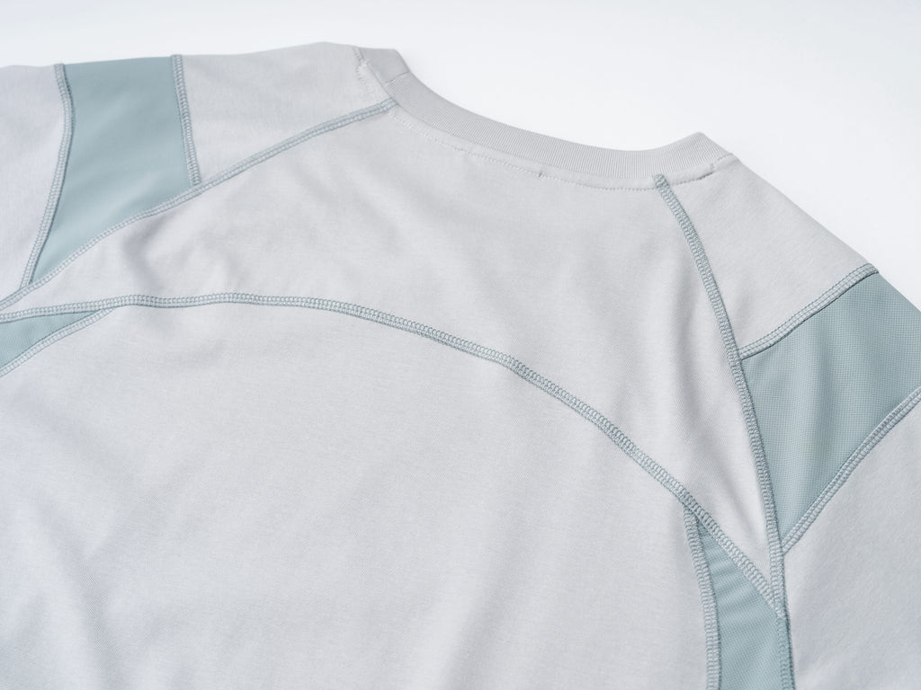 San San Gear - Mesh Paneled T-Shirt (Light Grey) product image 7 | TRAB K-Fashion Australia