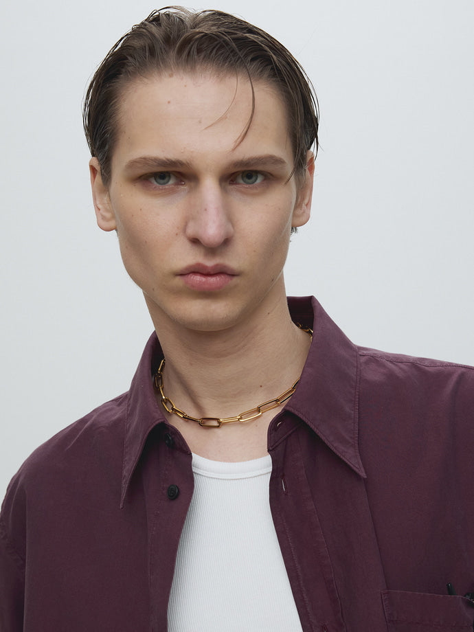 Tonywack - Silk Cotton Garment-Dyed Shirt (Faded Burgundy) product image 7 | TRAB K-Fashion Australia
