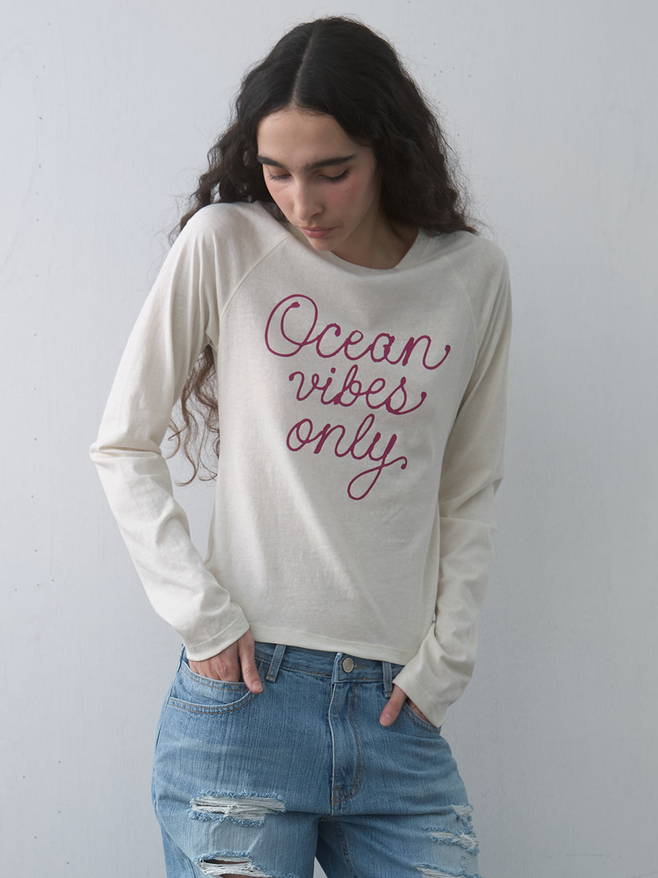 Kijun - Ocean Vibes Tee (Ivory) product image 1 | TRAB K-Fashion Australia