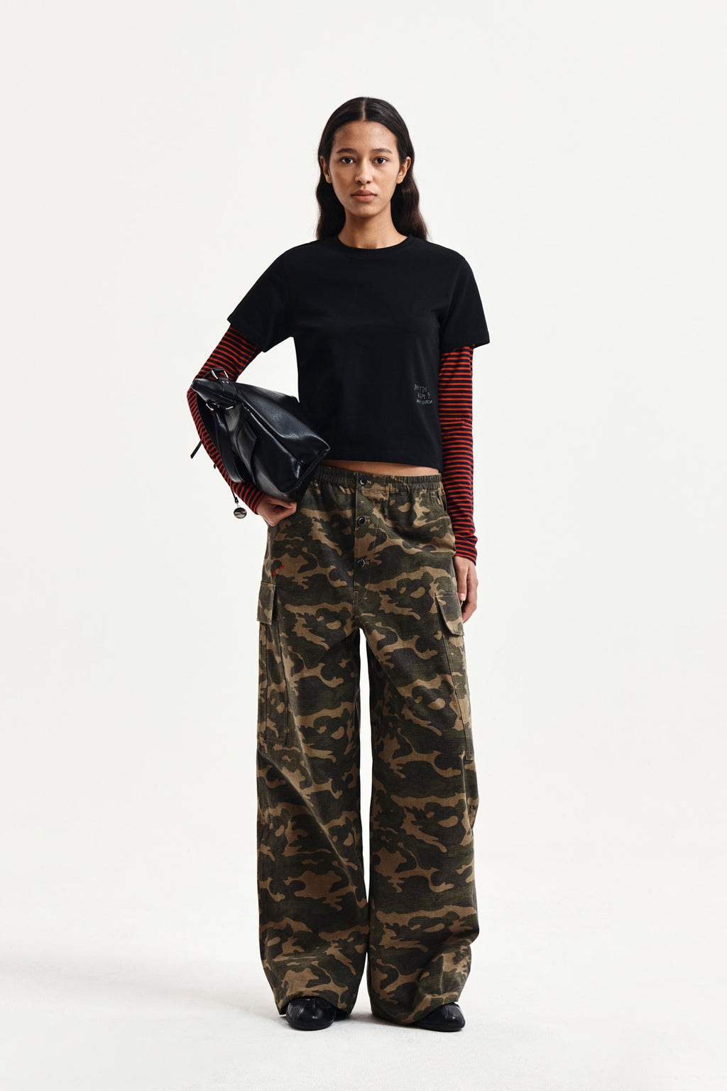 Matin Kim - Drawstring Hem Cargo Pants (Khaki) product image 9 | TRAB K-Fashion Australia