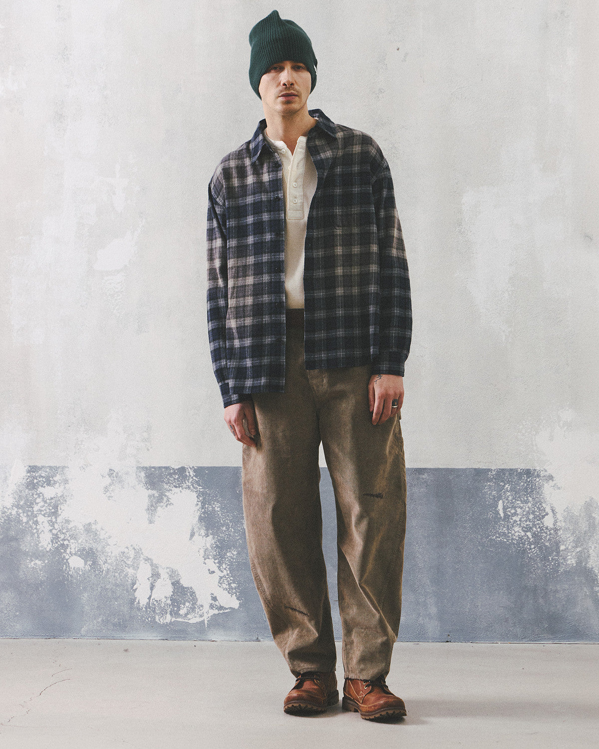 Eastlogue - Workaday Shirts (Navy & Grey Check) product image 1 | TRAB K-Fashion Australia