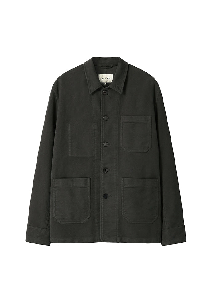 Art if acts - Washed Moleskin French Work Jacket (Stone) product image 6 | TRAB K-Fashion Australia