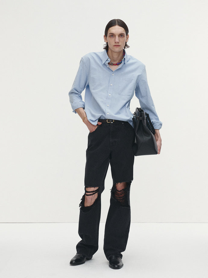 Tonywack - Straight-Leg Destroyed Denim Jeans (Washed Black) product image 5 | TRAB K-Fashion Australia