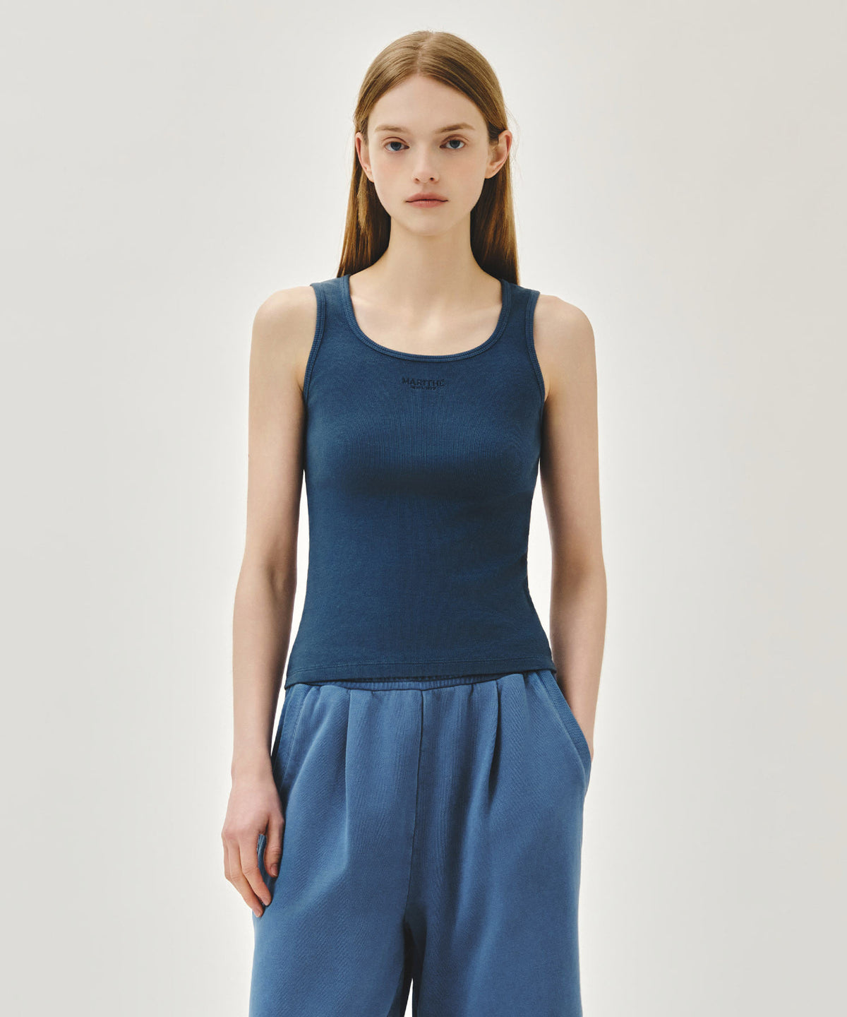 Marithe & Francois Girbaud - Regular Logo Sleeveless (Blue) product image 1 | TRAB K-Fashion Australia