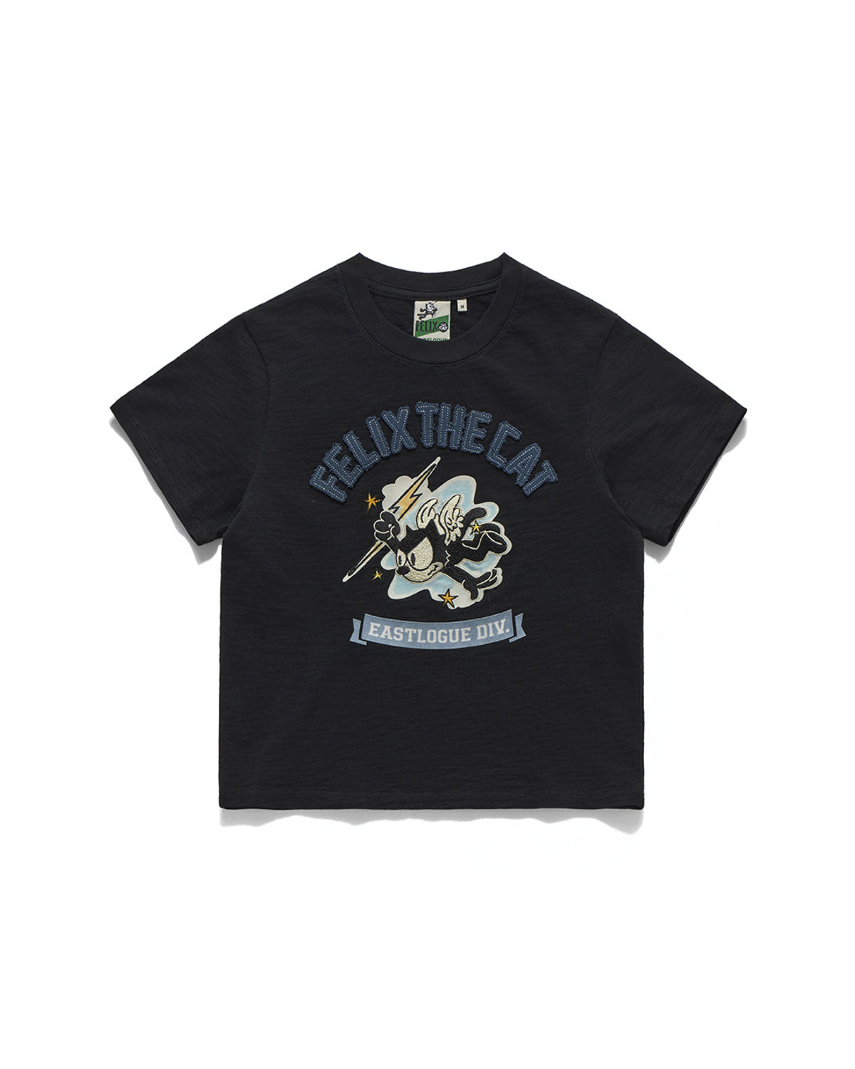 Eastlogue - Flying Lightning Felix Applique T-shirts (Black) product image 1 | TRAB K-Fashion Australia