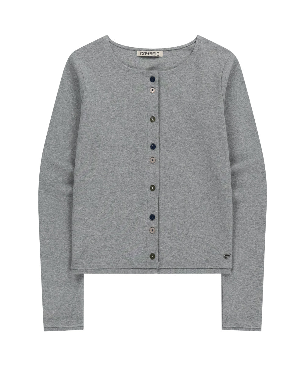 Coyseio - Raw Edge Cardigan (Melange Grey) product image 13 | TRAB K-Fashion Australia