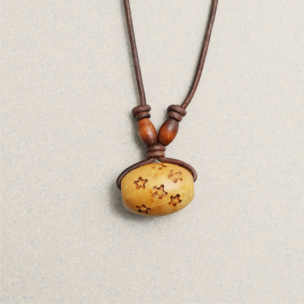 Towtow Archive - Star Egg Necklace (Brown) product image 2 | TRAB K-Fashion Australia