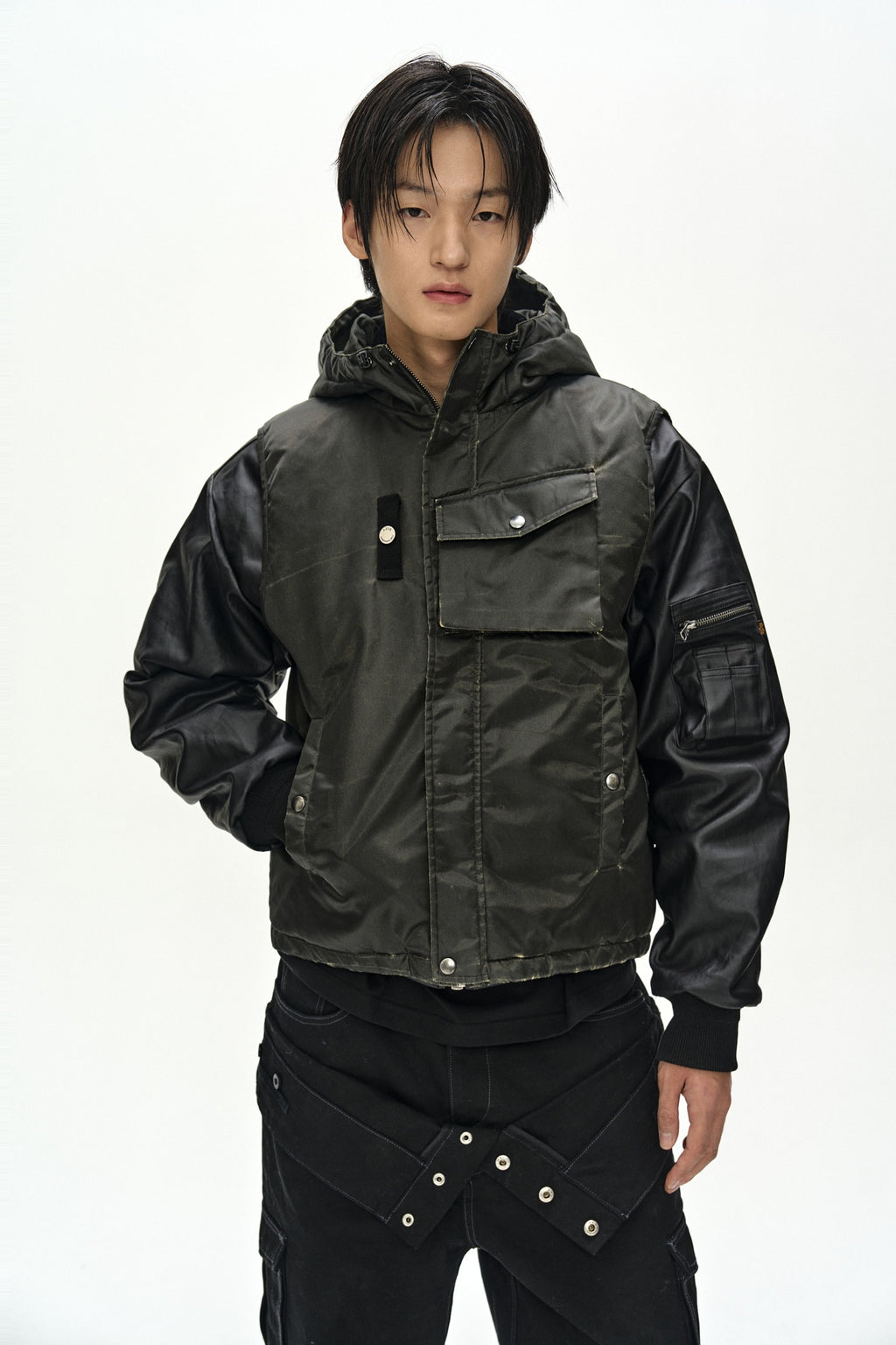 Andersson Bell - Padded Reversible Hoodie Vest (Black) product image 5 | TRAB K-Fashion Australia