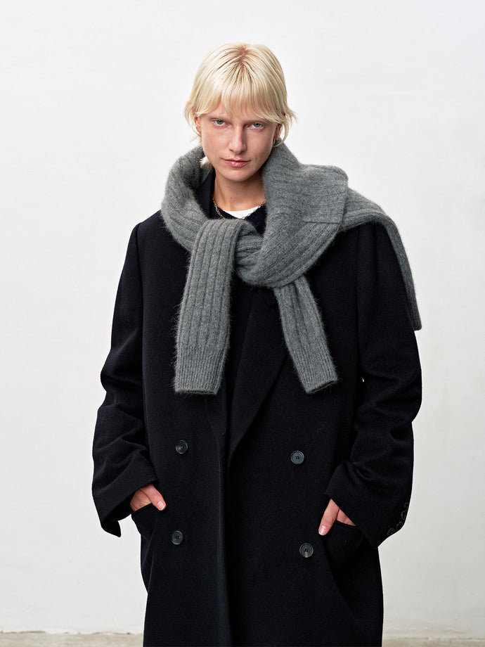 Tonywack - Tailored Double-Breasted Maxi Coat (Navy) product image 10 | TRAB K-Fashion Australia