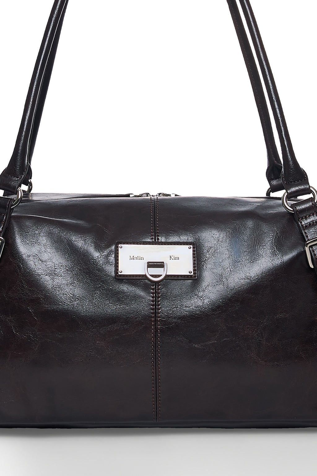Matin Kim - Matin Soft Form Bowling Bag (Dark Brown) product image 4 | TRAB K-Fashion Australia