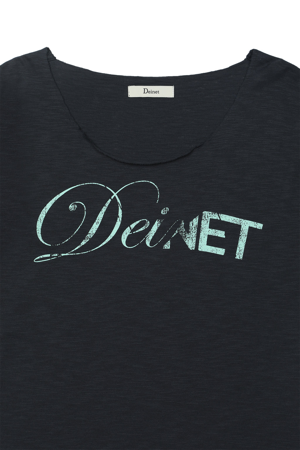 Deinet - Off Shoulder Graphic T-Shirt (Navy) product image 3 | TRAB K-Fashion Australia