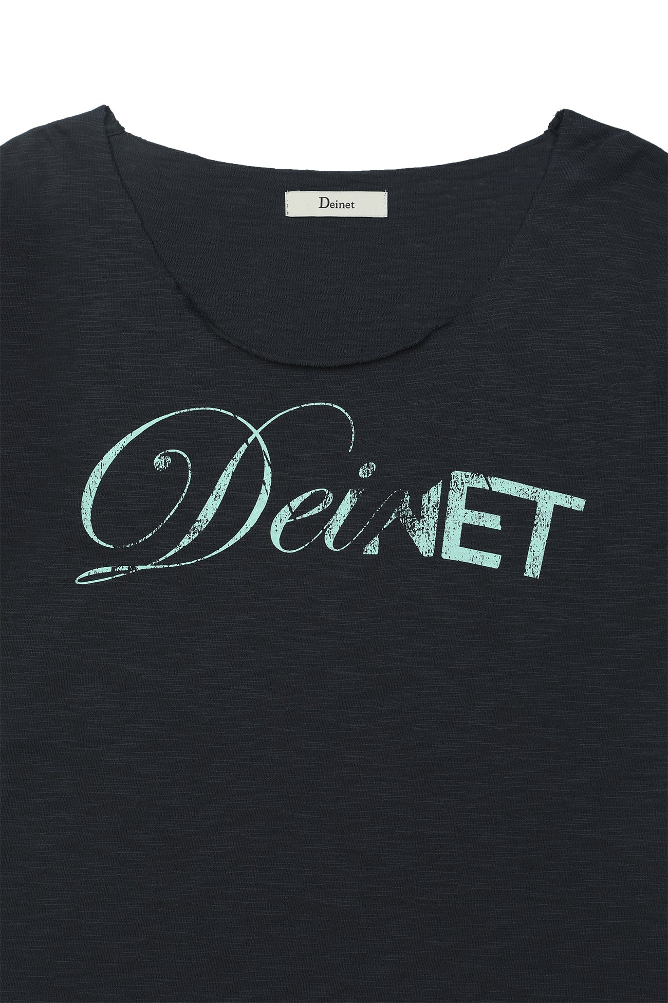 Deinet - Off Shoulder Graphic T-Shirt (Navy) product image 3 | TRAB K-Fashion Australia