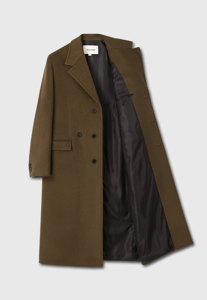 Tonywack - Cashmere Single-Breasted Tailored Wrap Coat (Wood Brown) product image 8 | TRAB K-Fashion Australia