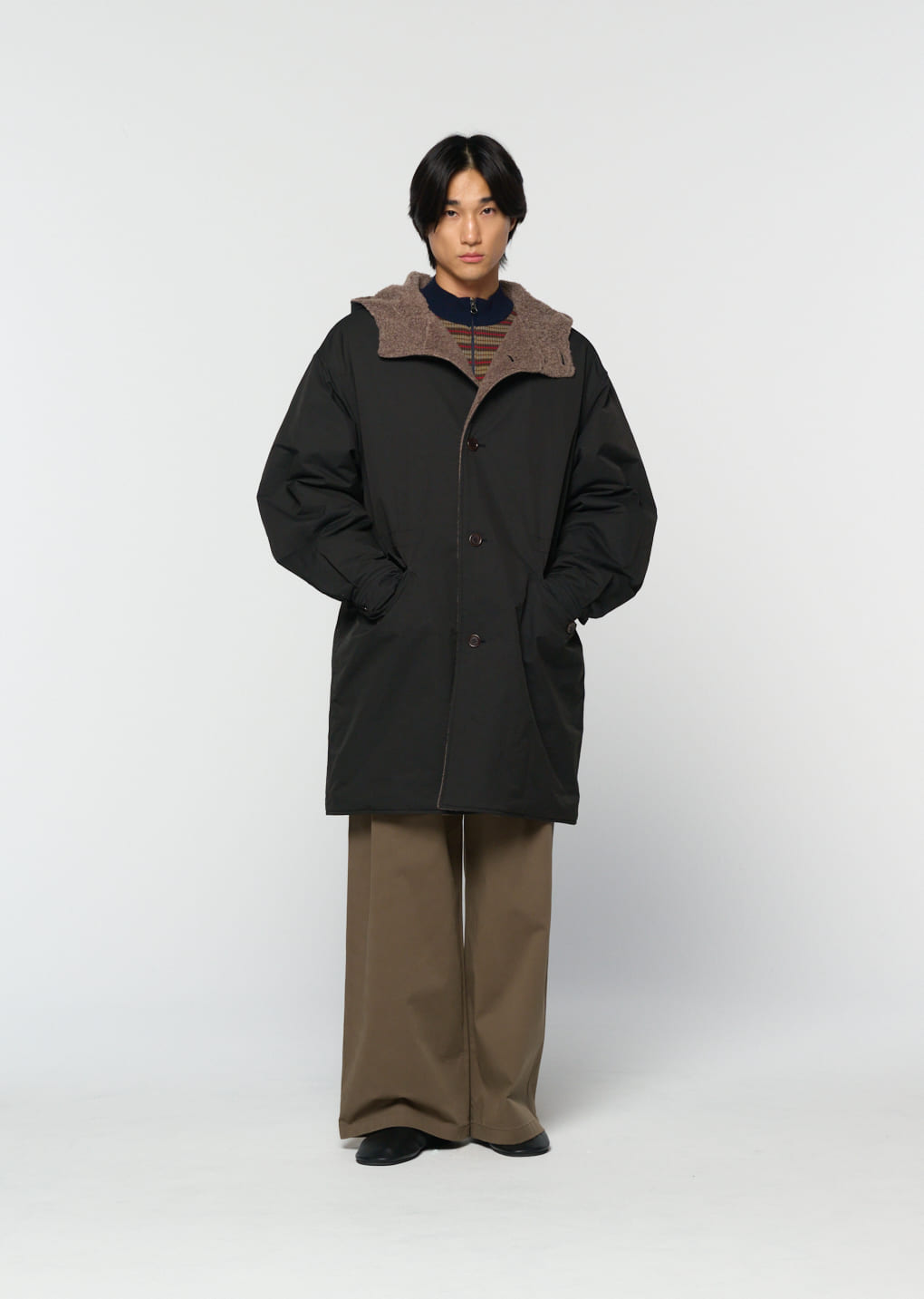 Amomento - padded shearling parka (Black) product image 5 | TRAB K-Fashion Australia