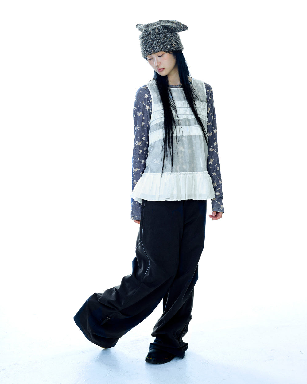 Coyseio - Sheer Layered Sleeveless (White) product image 14 | TRAB K-Fashion Australia