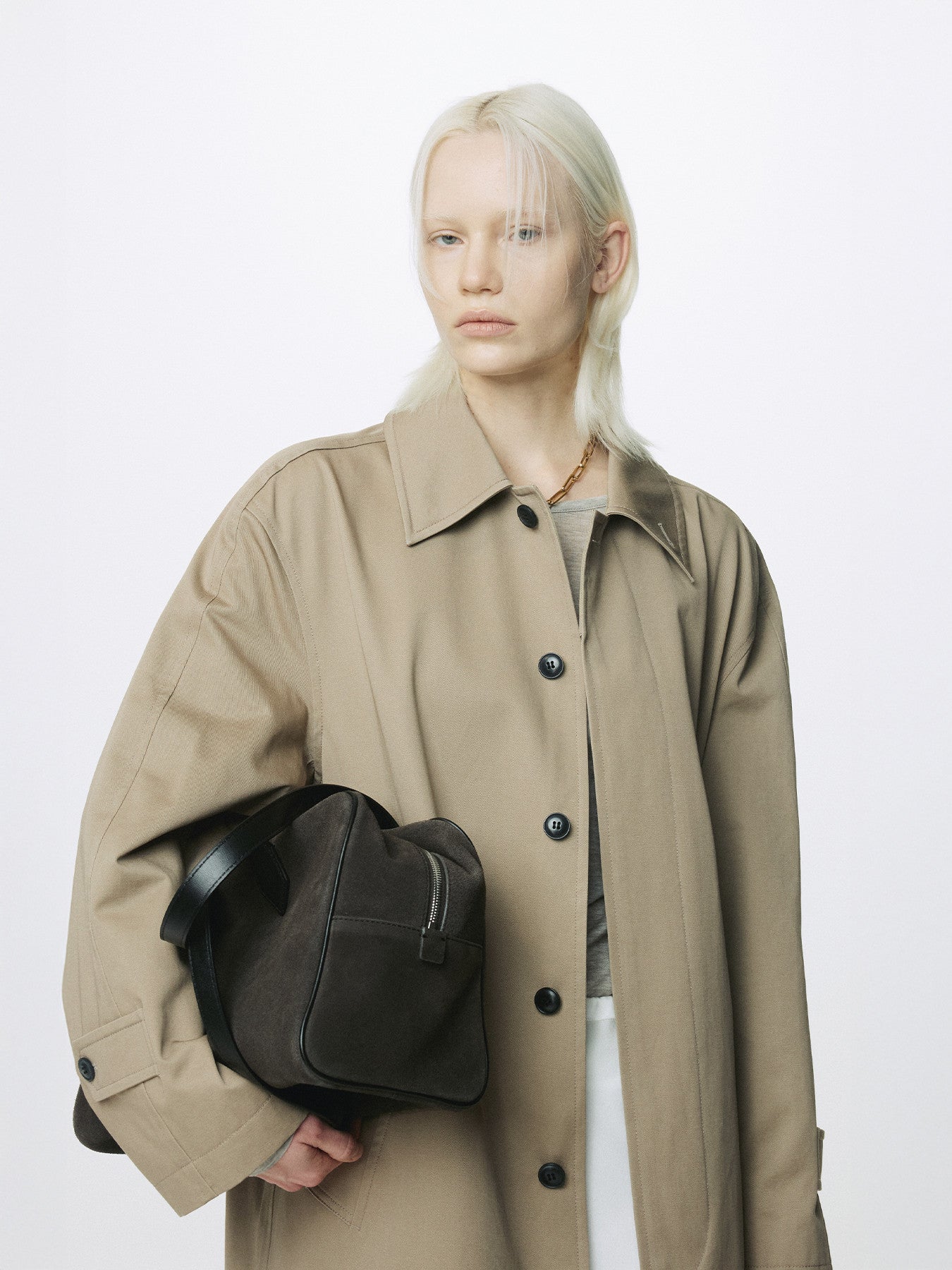 Tonywack - Cotton Drill Single-Breasted Overcoat (Beige) product image 5 | TRAB K-Fashion Australia