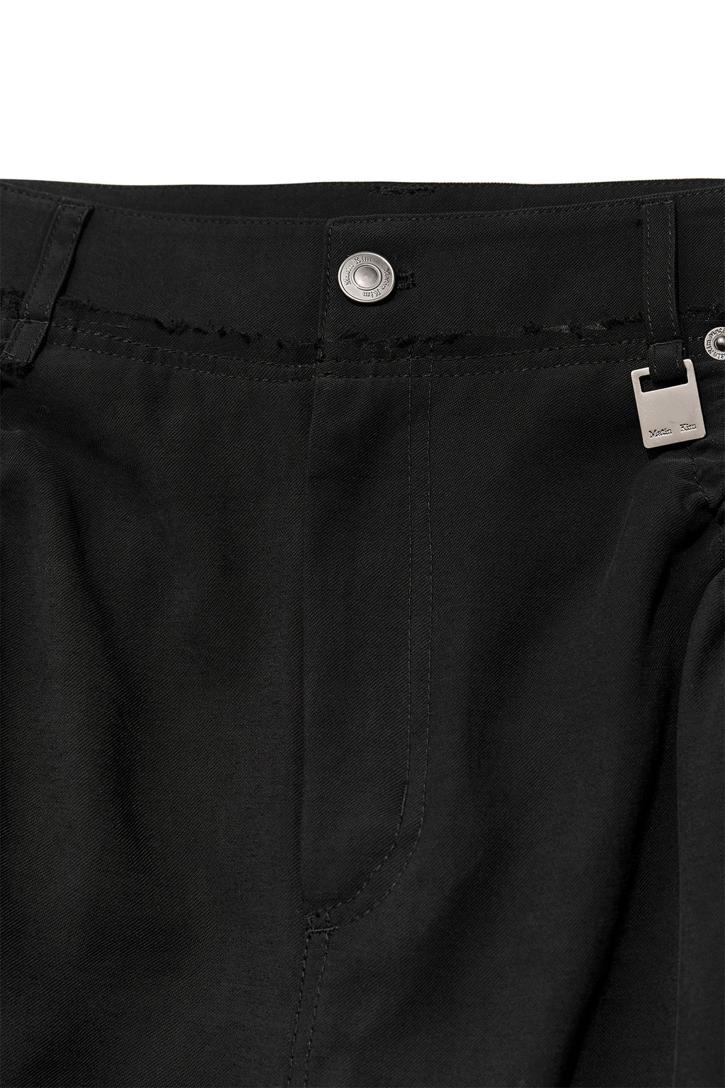 Matin Kim - String Pocket Wide Cargo Pants (Black) product image 3 | TRAB K-Fashion Australia