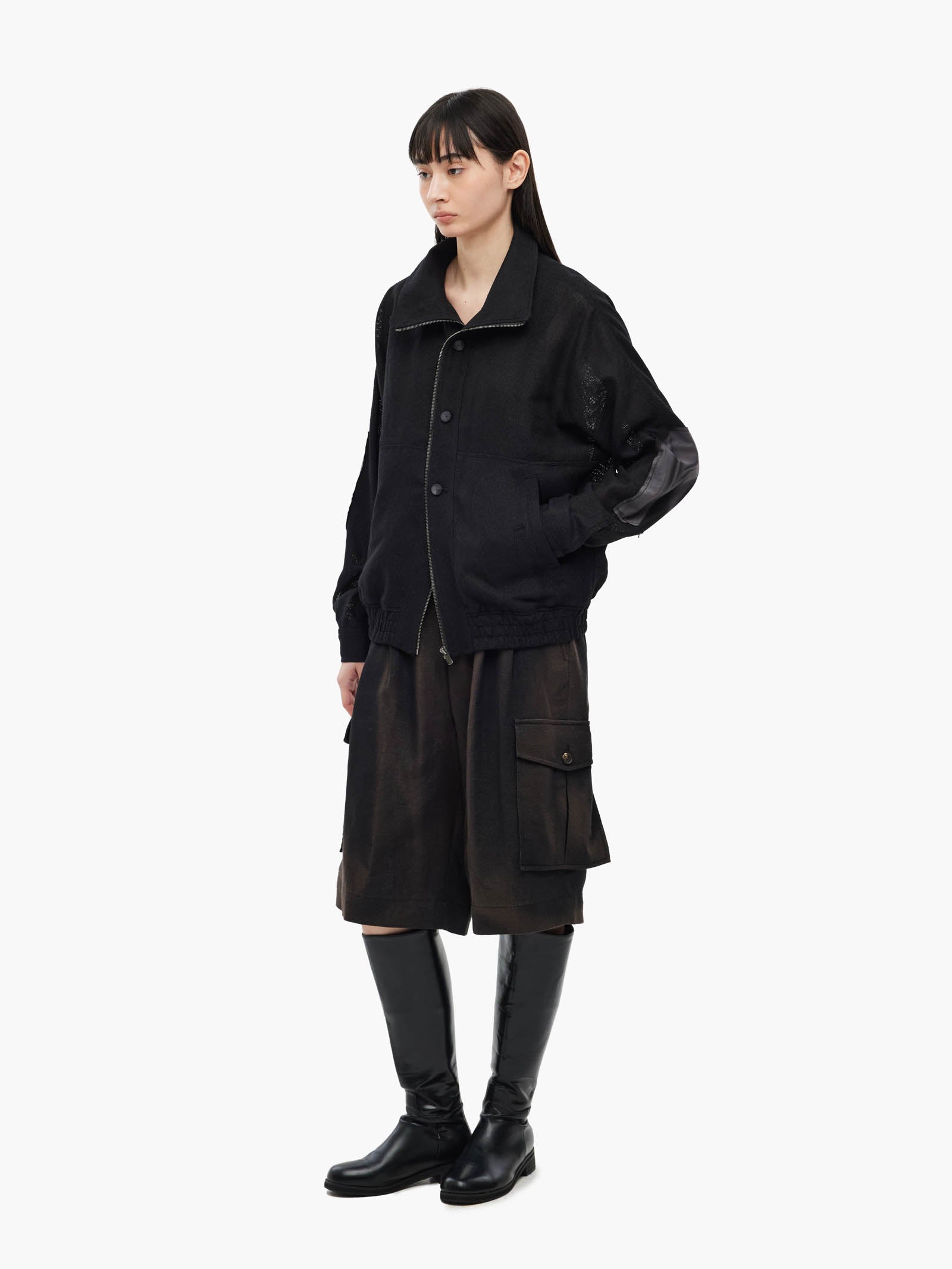 Jiyong Kim - Sun-Bleached Double Front Jacket (Black) product image 5 | TRAB K-Fashion Australia