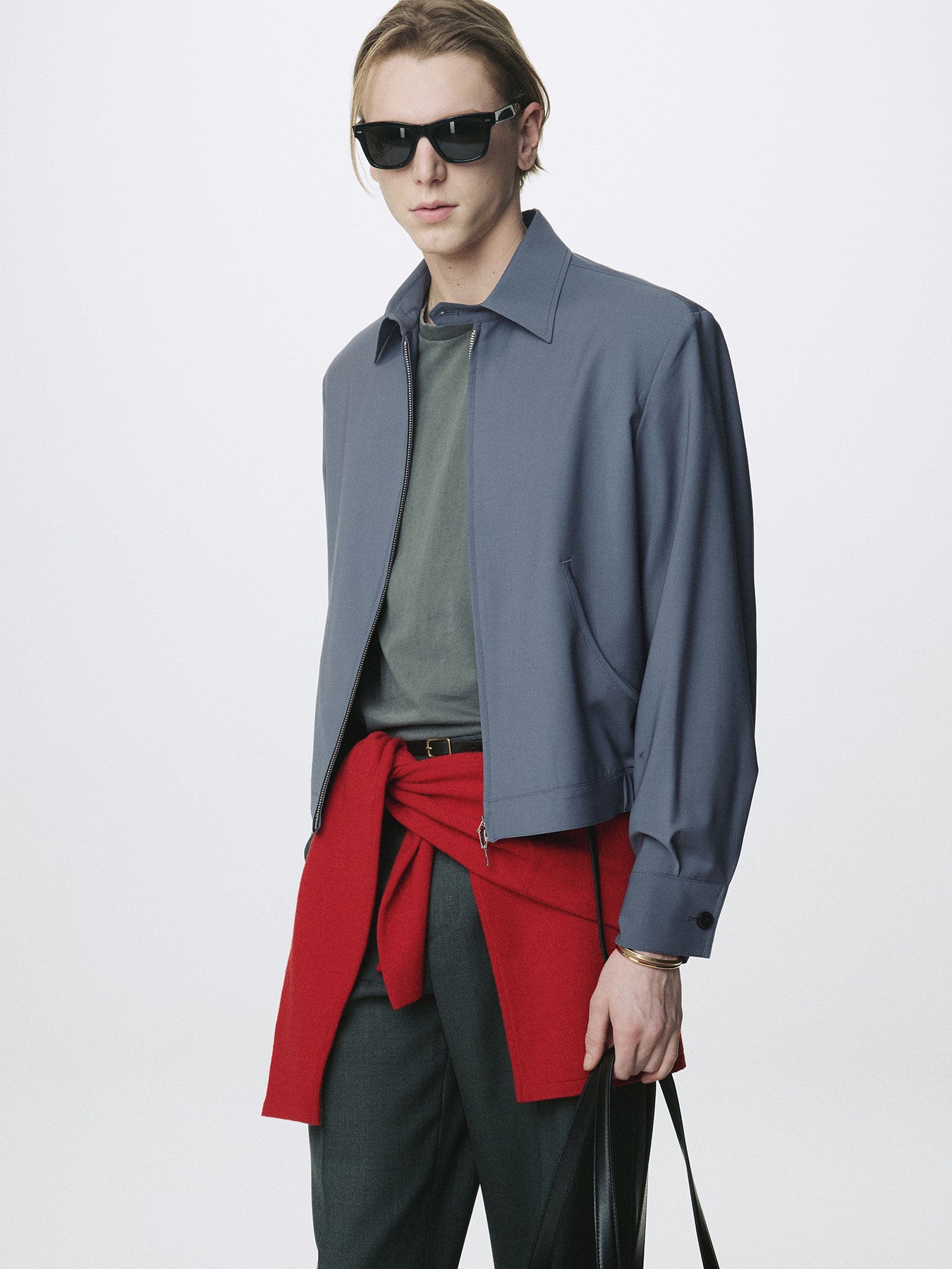 Tonywack - Tropical Wool Blouson Jacket (Slate Grey) product image 4 | TRAB K-Fashion Australia