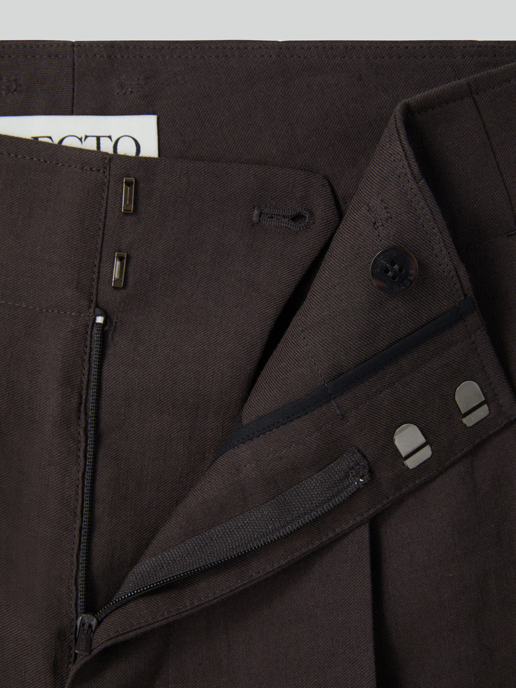 Recto - Linen Blend Pleated Pants (Dark Chocolate) product image 7 | TRAB K-Fashion Australia