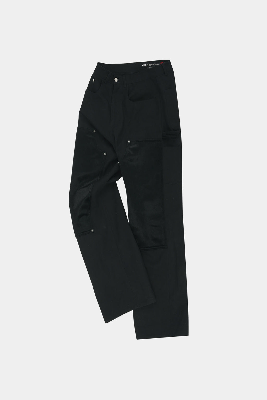 Andersson Bell - Faux Pony Hair Leather Carpenter Wide-Leg Jeans (Black) product image 13 | TRAB K-Fashion Australia
