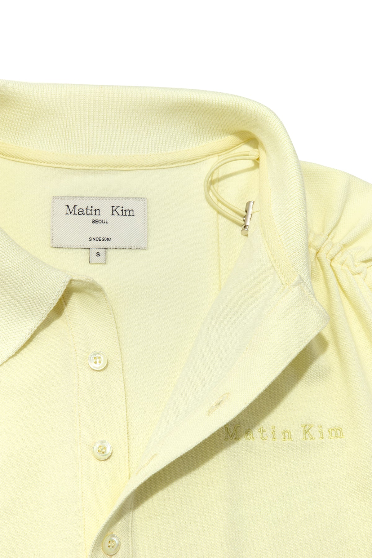 Matin Kim - Two Way String Point Pique Top (Light Yellow) product image 4 | TRAB K-Fashion Australia